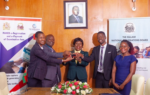 MANEB staff members receiving the ICT Education Skills and Development Award in the 2026 ICT Corporate Awards organised by ICTAM